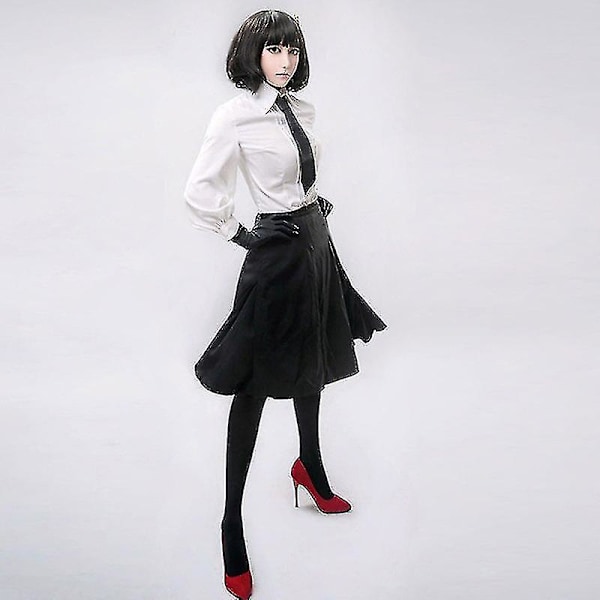 Cosroad Anime Bungo Stray Dogs Akiko Yosano Cosplay Kostymer Sko Wig S
