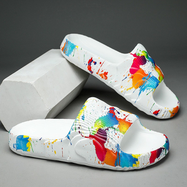 Tofflor herr ytterkläder sommar sport kokosnöt tramp känsla halkfria mjuka sulor flip-flops utomhus strand tjock sula sandal white 41-42