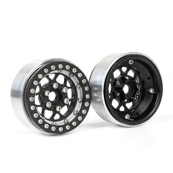 4kpl 1.9 Tuuman Alumiiniset Beadlock-vannekeskiöt Vanteet 1/10 Rc Crawler -auto Axial Scx10 Trx4 Rc4wd