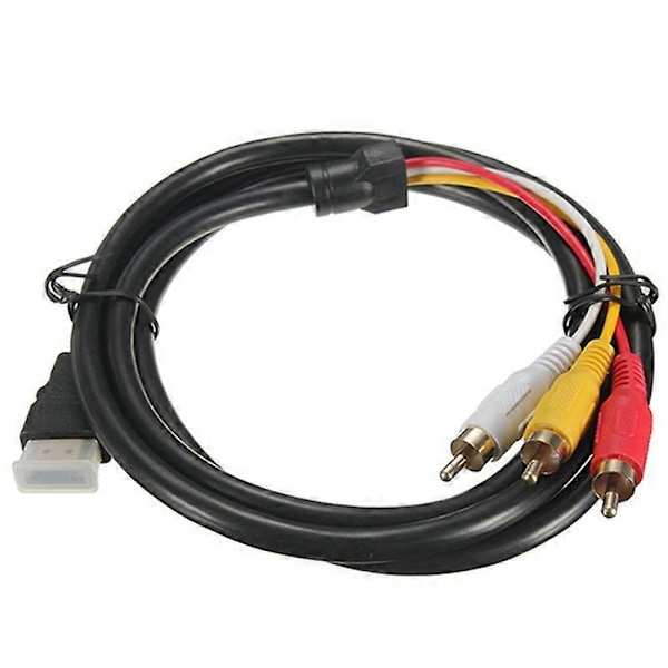 1,5 meter 1080P HDTV HDMI-kompatibel hann til 3 RCA Audio Video AV Kabel Adapter