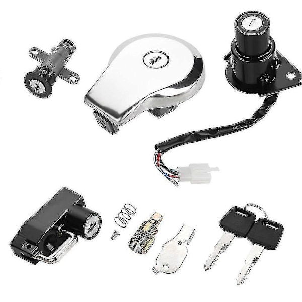 Moottoripyörän sytytyskytkin polttoaineen tankin korkki istuimen lukko avaimet Yamaha Virago Xv535 Xv250 Xv125