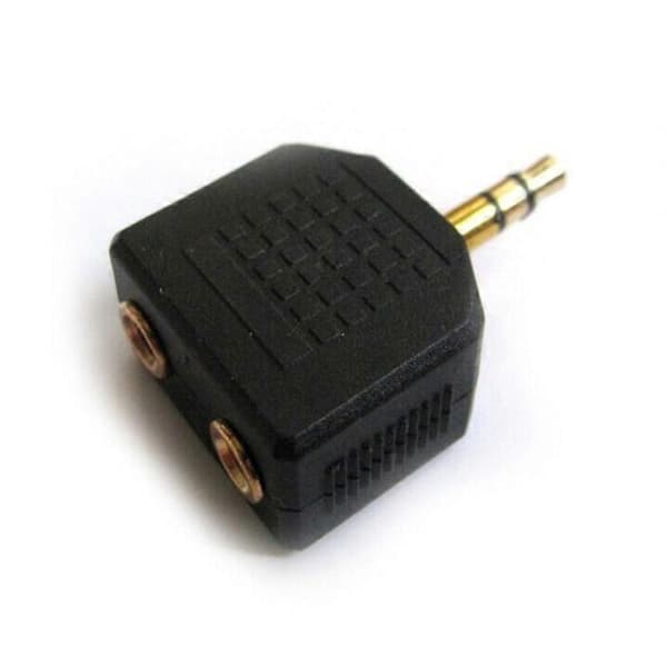 3.5mm 1 til 2 Dobbelt Høretelefon Headset Y Splitter Kabel Ledning Adapter Jack Stik