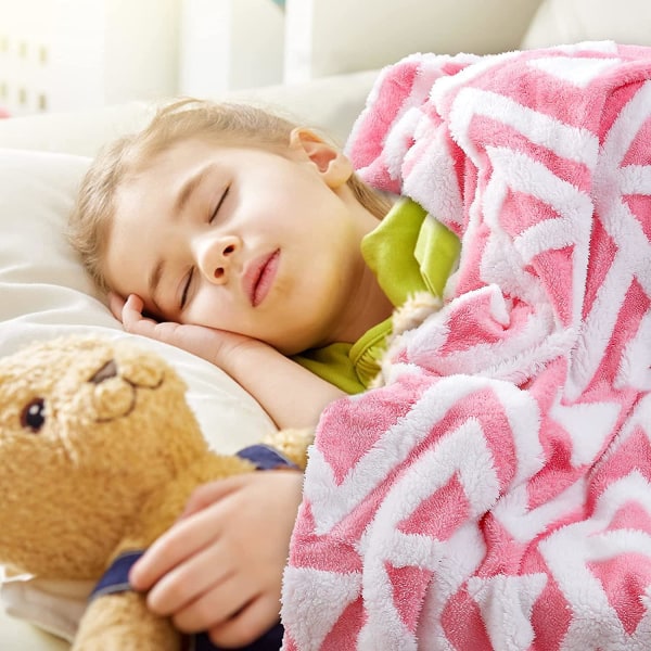 Mjuk Rosa Pläd Barnfilt För Fluffig Pläd För Säng Soffa Lätt Jacquard Sherpa Fleece Filt Sängkläder Lämplig Russian Federation