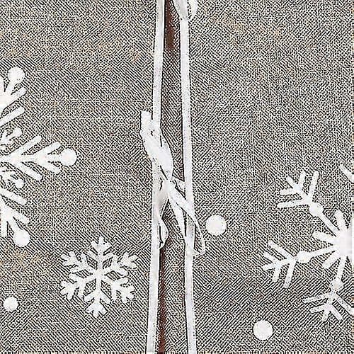 Juletrefot med snøfnugg, 91 cm rustikk trefotdekorasjon for julehjemmets sesongdekor