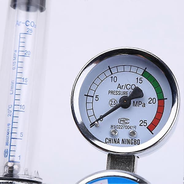 Argonbågsvetsning Dubbelrörsflödesmätare Gasregulator Mätare Tryckreducerare
