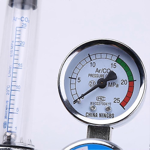 Argonbuesvejsning Dobbeltrørs Flowmåler Gasregulator Måler Trykreduktionsventil