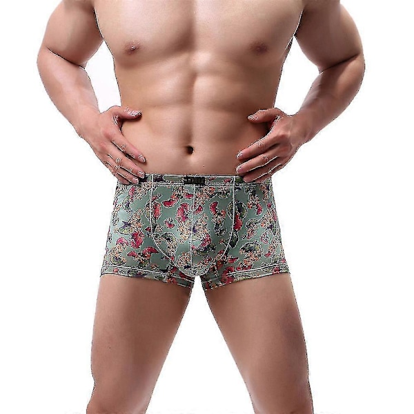 Miesten kukalliset seksikkäät bokserit Alushousut Joustavat alushousut Pikkuhousut Shortsit Light Blue M
