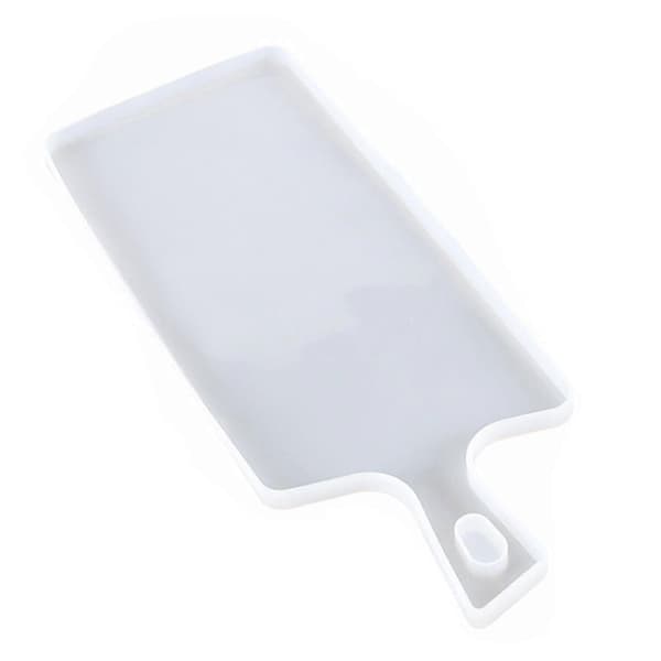Rektangulær Håndtak Brett UV Epoxy Resin Form DIY Håndverk Hjem Dekor Støpeverktøy Serveringsbrett Plate Silikonform
