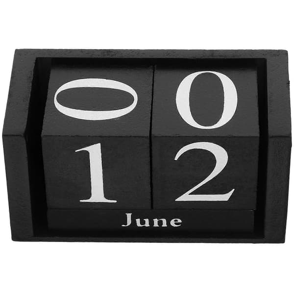 Elegant Träkalender Europeisk Stil Evighetskalender Kontorsblock Kalender Kontorsmaterial