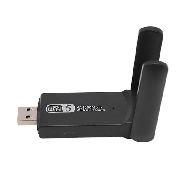 USB3.0 WiFi-adapter 2,4 GHz 5 GHz Dobbel 5Dbi Antenne WiFi Dobbelbåndsnettverksadapter for Windows 11 10 for OS X for Linux