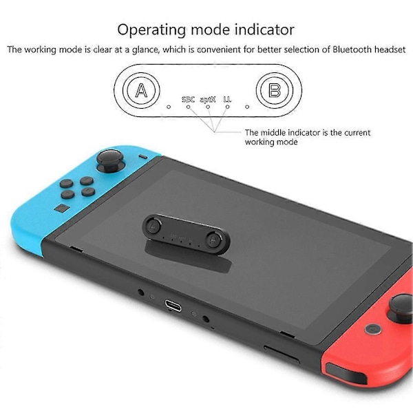 Bluetooth-sender for Switch Bluetooth 5.0 trådløs lydadaptertilbehør for Switch Lite P