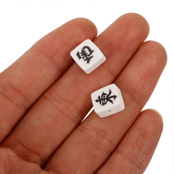 100 st DIY Hantverk Mahjong Pärlor Lera Mahjong Pärlberlocker Lösa Distanspärlor för Smyckestillverkning