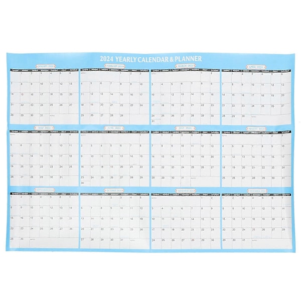 Väggkalender Engelsk Kalender Månadskalender Väggkalender för Daglig Användning