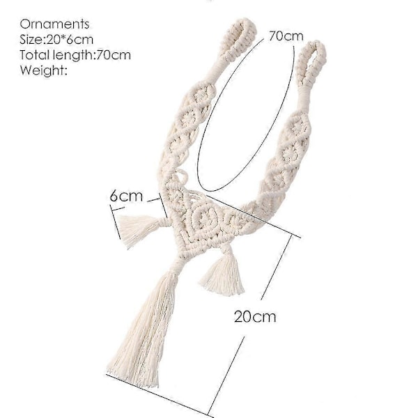 2 Pak Vævede Gardinbindere Håndlavet Macrame Dekorativ Gardin Holdbacks Boho Boligindretning Bondehus