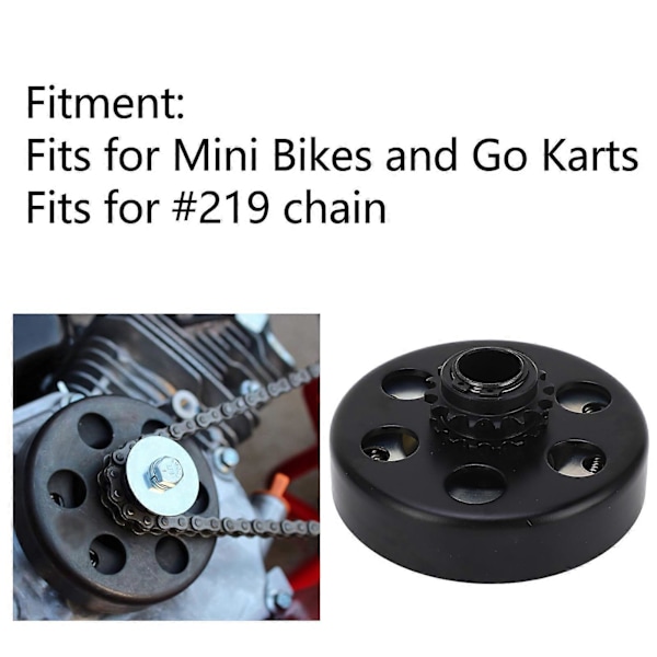 20mm Centrifugalkoppling 16 Tänder 16T Kraftig Koppling för 219 Kedja 6.5HP Motor Mini Bikes Go Karts