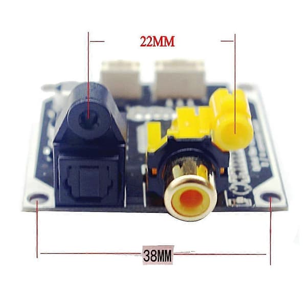 Fiber Coaxial Decoder Board 24bit 192khz Digital Audio Optisk Fiber Coaxial Signal Input Stereo Ou