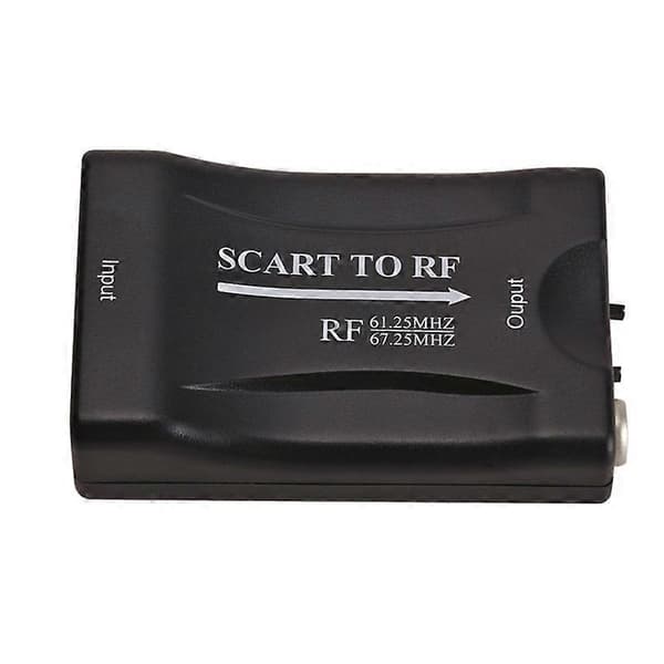 Mini 67.25MHz Scart til RF Højfrekvens Output Videosignal Konverter Adapter