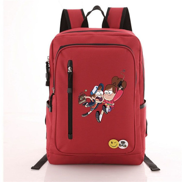 Anime Gravity Falls Ryggsäck Dragkedja Ficka Skolväska Student style 8