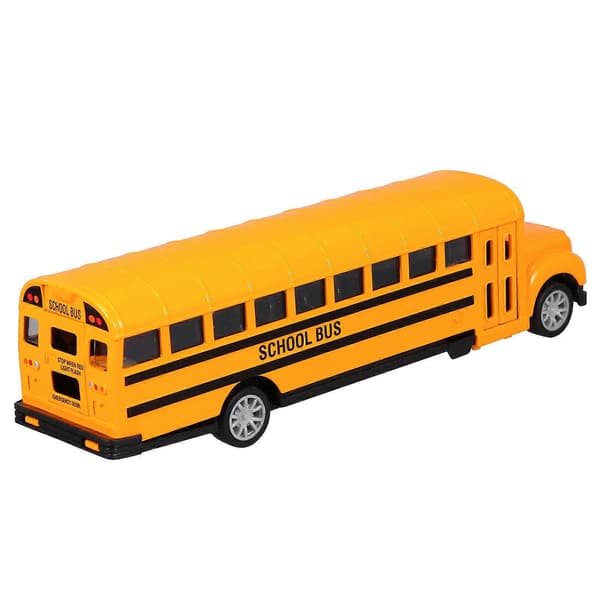 1 stk. Skolebus Model Legetøj Legering Træk Tilbage Model Bus Legetøj Børnebil Legetøj (Stor, 1:24)