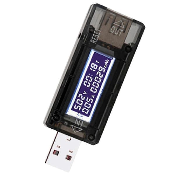 USB Tester DC Strømmåler 3V-9V Digital Voltmeter Voltimetro Volt Meter Wattmeter Spenningstester Do