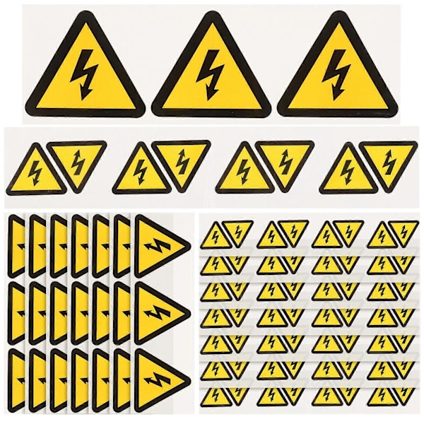 30 st Varningsdekaler Självhäftande Etiketter Elektriska Chocker Risk Varningsdekaler