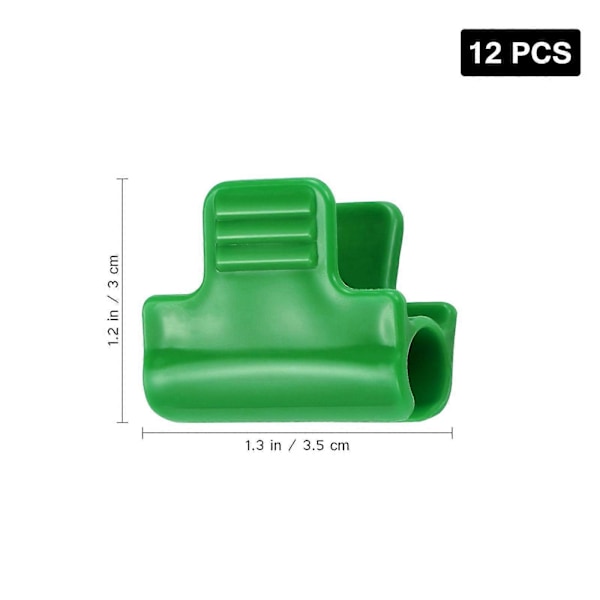 Yardwe 12 st Plast Växthus Snäpp Film Spänne Klämma för Rör Växthus Radskydd Skydd Banner Ram (Grön)
