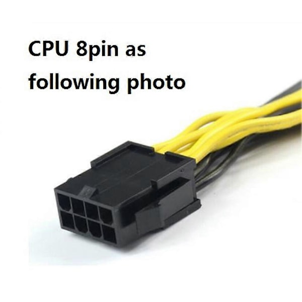 CPU 8-pin til 2x8-pin (6+2) Grafikkort til Miner Dobbelt PCI-e PCIe 8-pin Strømforsyningssplitterkabel Co