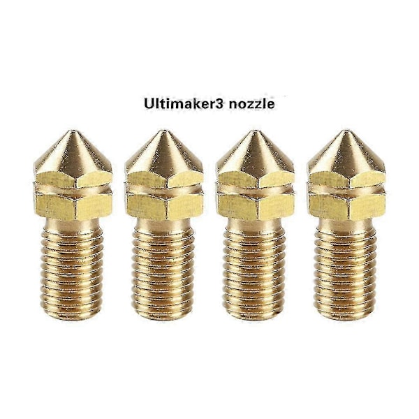 Ultimaker 3 3D Printer Messing Dyse Udskiftning 0,4 mm Til Ultimaker 3 Um3 4 stk