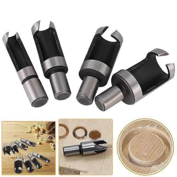 8 stk. Hss Plug Cutter Trebearbeidingskutter Verktøy Trepluggbor Bits Trepluggkutter Bor Bits 6mm/10mm/13mm/16mm