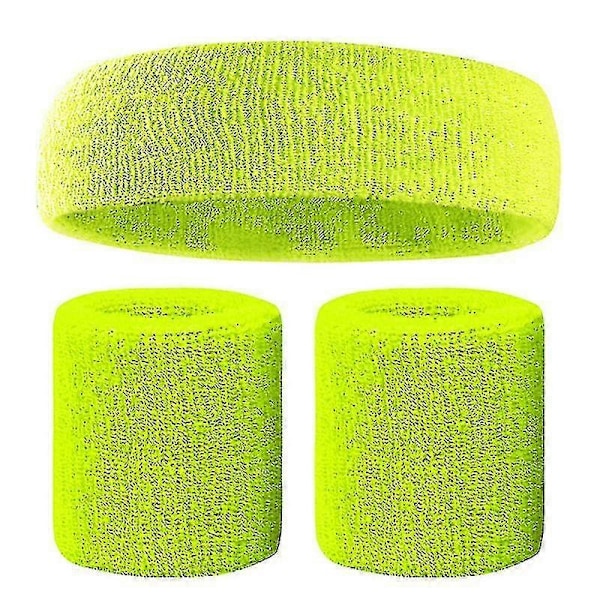 Svettband Set Färgglatt Huvudband Armband Elastiskt Atletiskt Svettabsorberande Svettband För (Ruipei)
