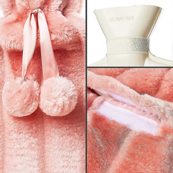 2l Varmvattenflaska Fuskpäls (rosa)