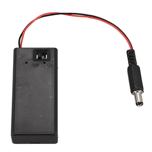 2 st 2,1 X 5,5 mm Hankontakt Fodral Boxhållare Med Lock För 9V Batteri