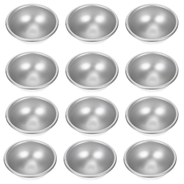 12 stk. Kreative Badesaltformer Halvsirkelformede Kuleformer Aluminiumlegeringsformer