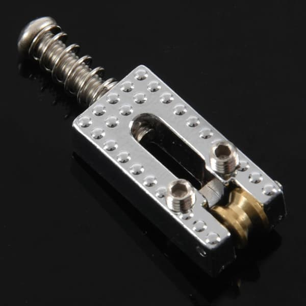 6 Roller Bridge Tremolo Stall Med Skiftnyckel För Strat Tele Elgitarr Kromfärg