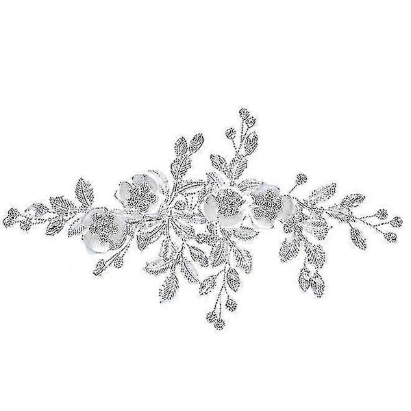 Lys Rosaguld Bryllupshårklemme Rhinestone Håndlavet Blomsterhårklemme