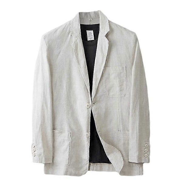 Lette hørblazer til mænd, jakke, frakke med to knapper Linen XL