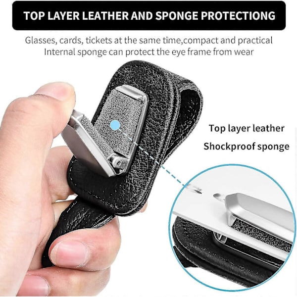 2-pack Bilspektakelram Universal Bilvisir Solglasögonram (svart)