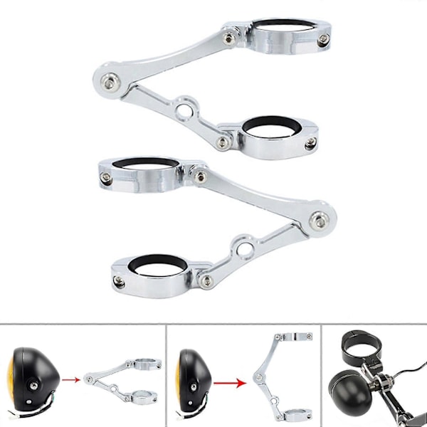 Universal 39mm-41mm Motorcykel CNC Gaffelrör Spotlight Fäste Hållare För Chopper B