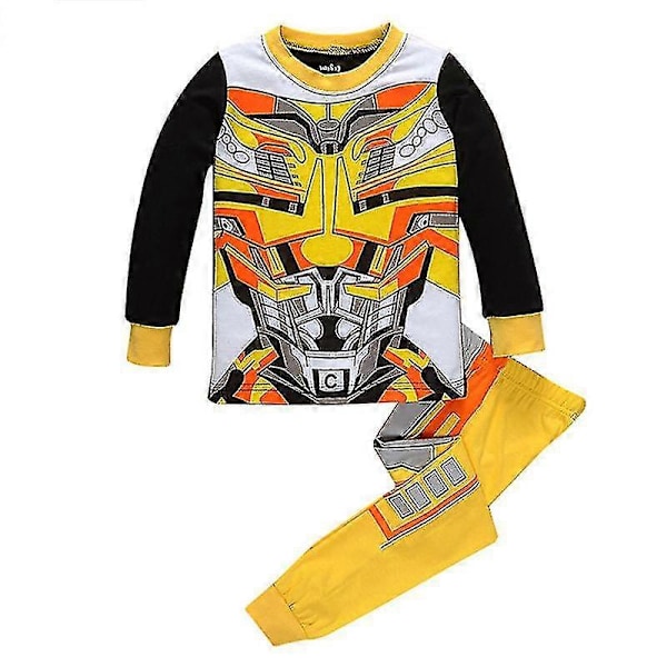 Børne Drenge Superhelte Pyjamas Sæt Loungewear Top Bukser Pjs Outfit Nattøj Transformers 7-8 Years