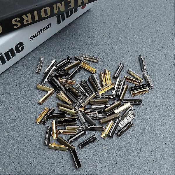 100 kpl Metalliset nauhanpäät kestävät kengännauhan kärjet DIY-askarteluun