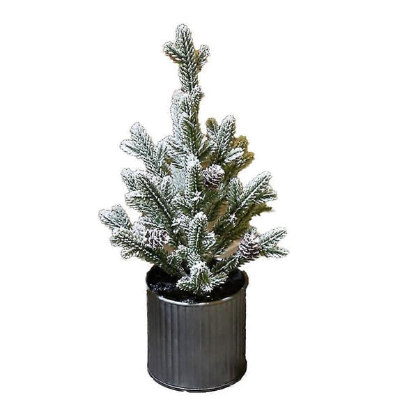 Flocking Kunstigt Juletræ Desktop Cedar Juletræ C