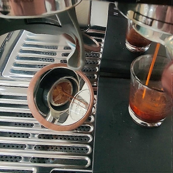 Linse Flow Rate Observation Tre MDF Base Magnetisk Kaffe Tampering Reflekterende Speil For Cafe A