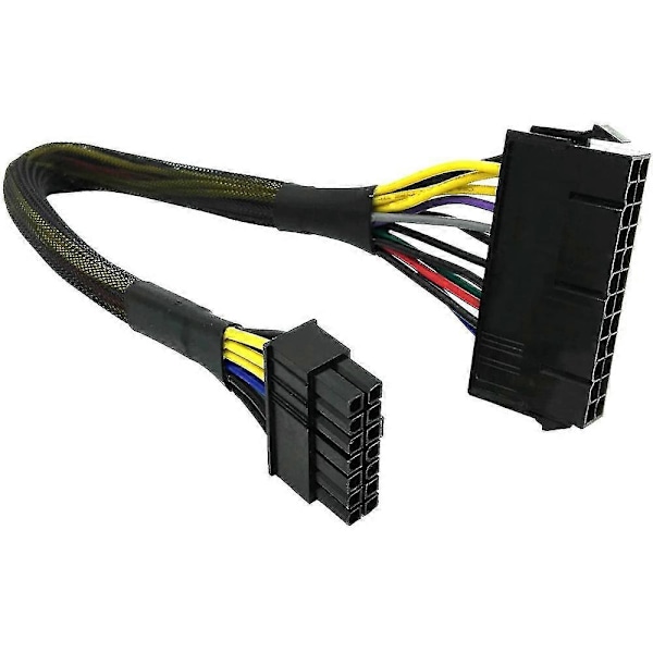 24-nastainen - 14-nastainen ATX PSU pääadapteri suojatulla kaapelilla PC:lle ja palvelimille, 30 cm