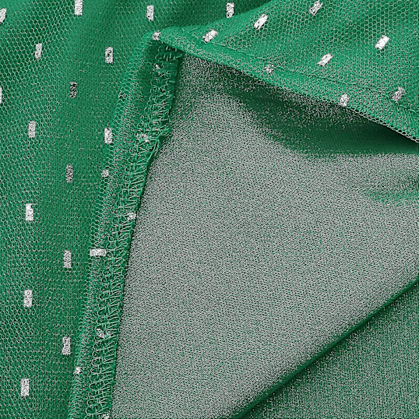 Cocktailkjoler til kvinder Sexet dyb V-hals Allover Frynser Spaghetti Stropper Kjole Pailletter Fjer Prom Festkjole 4-green Large