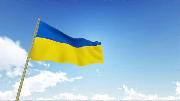 Ukrainan lippu 150 x 90 cm suuri - ukrainalainen