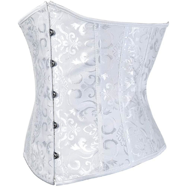 Tflycq Naisten Nauhallinen Luilla Vahvistettu Underbust Vyötärömuotoilija Korsetti White Medium