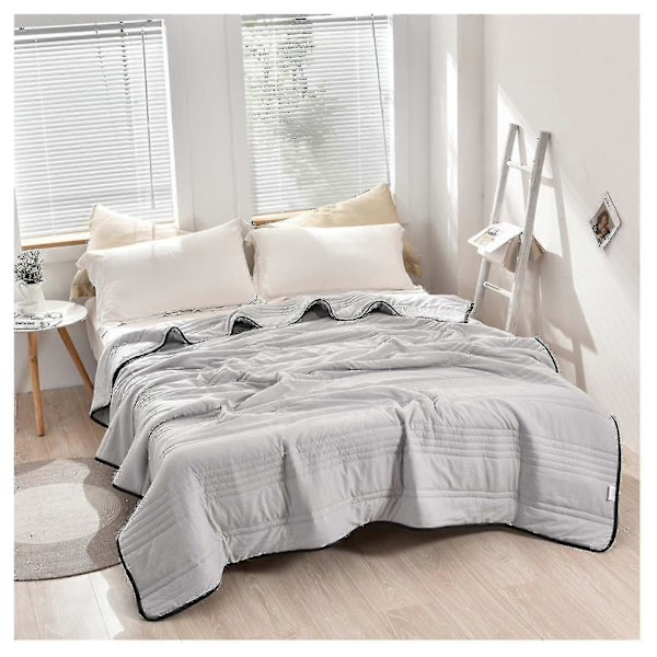 Erittäin viilentävä peitto täysikokoisille parivuoteille, erittäin pehmeät pestävät peitot aikuisille ja lapsille [ilmainen toimitus] Gray 200 x 230