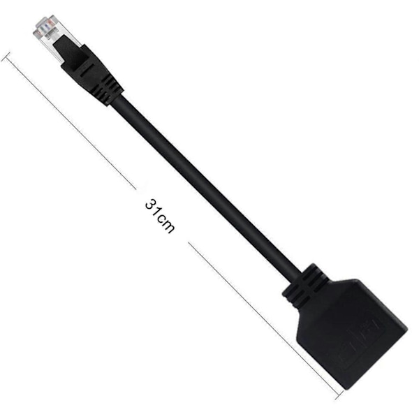 Ethernetkabel Splitter RJ45 Höghastighet Enkel Installation Bred Kompatibilitet Nätverksadapter Internetportförlängare