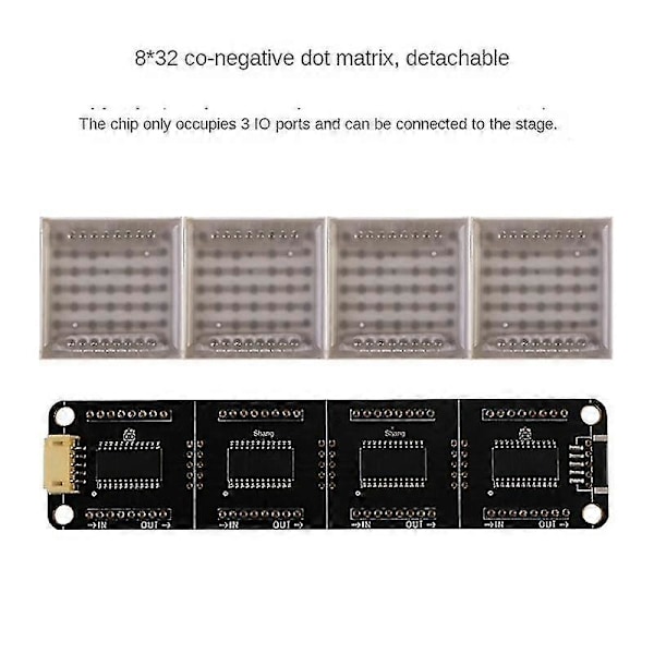 Til Rund 8x32 Dot Skærm Modul Chip Ph2.0 Interface