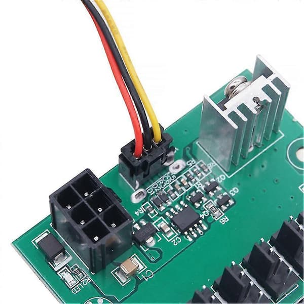 DC12V Datorchassi Miner Fläkthastighetskontrollmodul 8-kanals Fläkthubb PWM Högeffekts Våldsam Fläkt